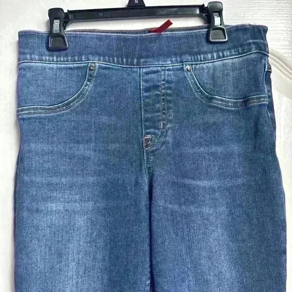 Spanx Blue Denim Jegging Skinny Pull On Flex Waist Womens Size Small - Picture 2 of 8